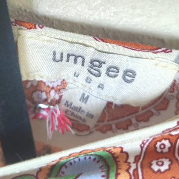 Umgee Women Dress Stevie Nicks Floral  Cottagecore Belle Sleeve High Low Midi Md - Picture 5 of 9